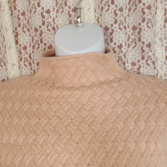Unbranded rose pink oversized cable knit turtle neck sweater Size xl - Picture 4 of 7